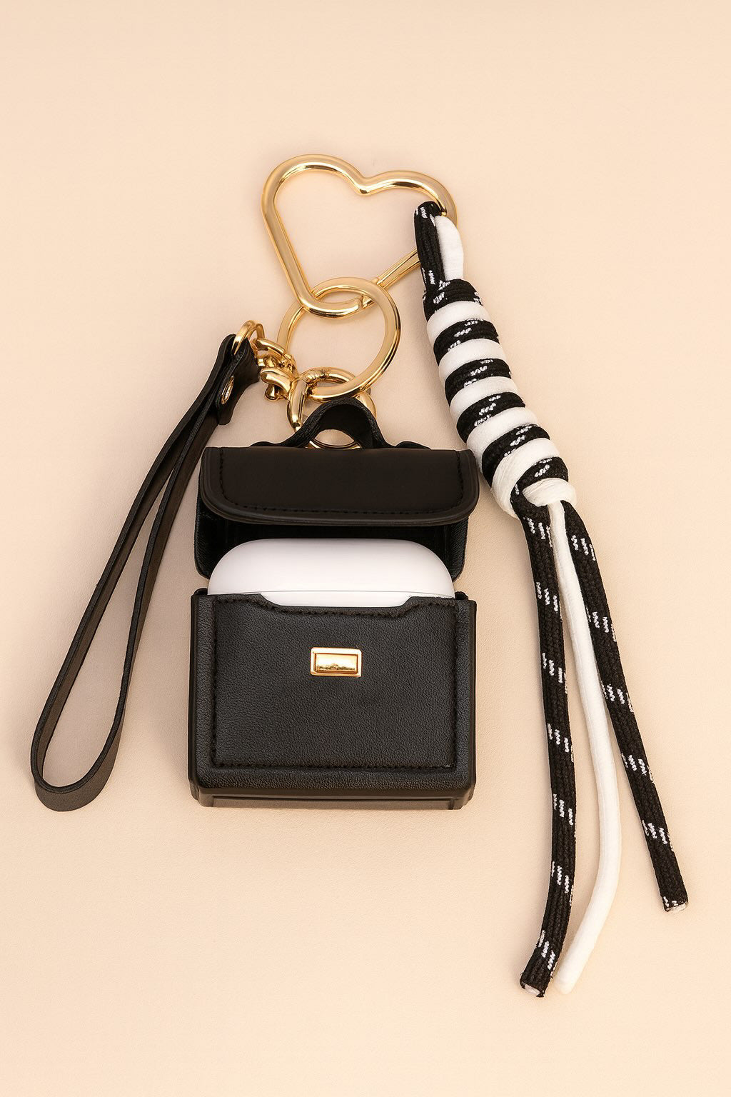 AMAYA—bijou de sac-Mini sac noir & marron pour airpods